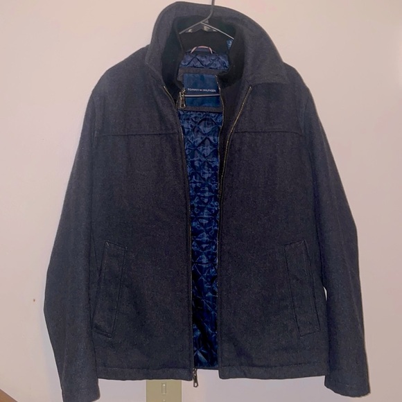 Tommy Hilfiger Double Zipped Jacket For Men Size Small Color Navy Blue - Picture 1 of 9